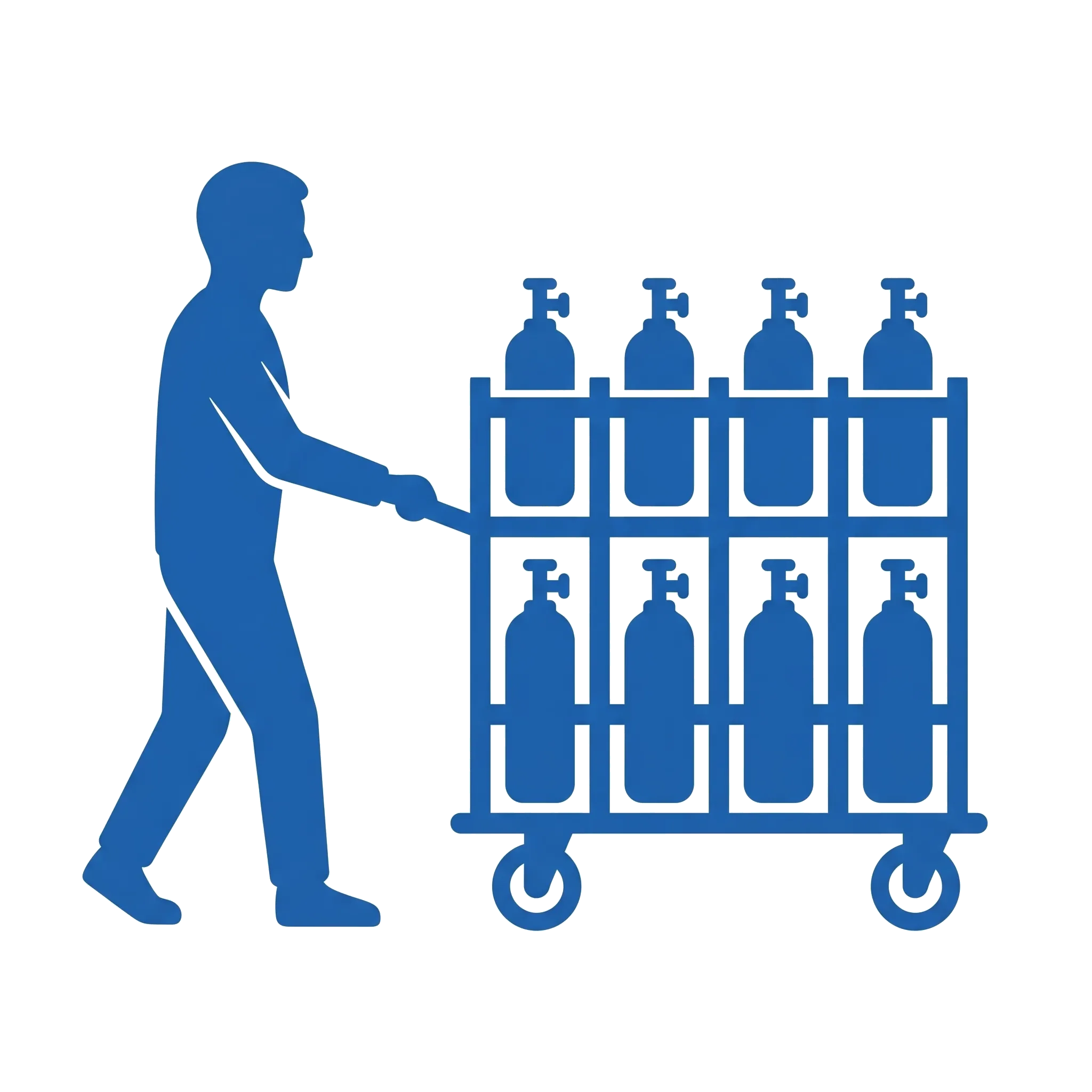 One-person motorized cylinder transport