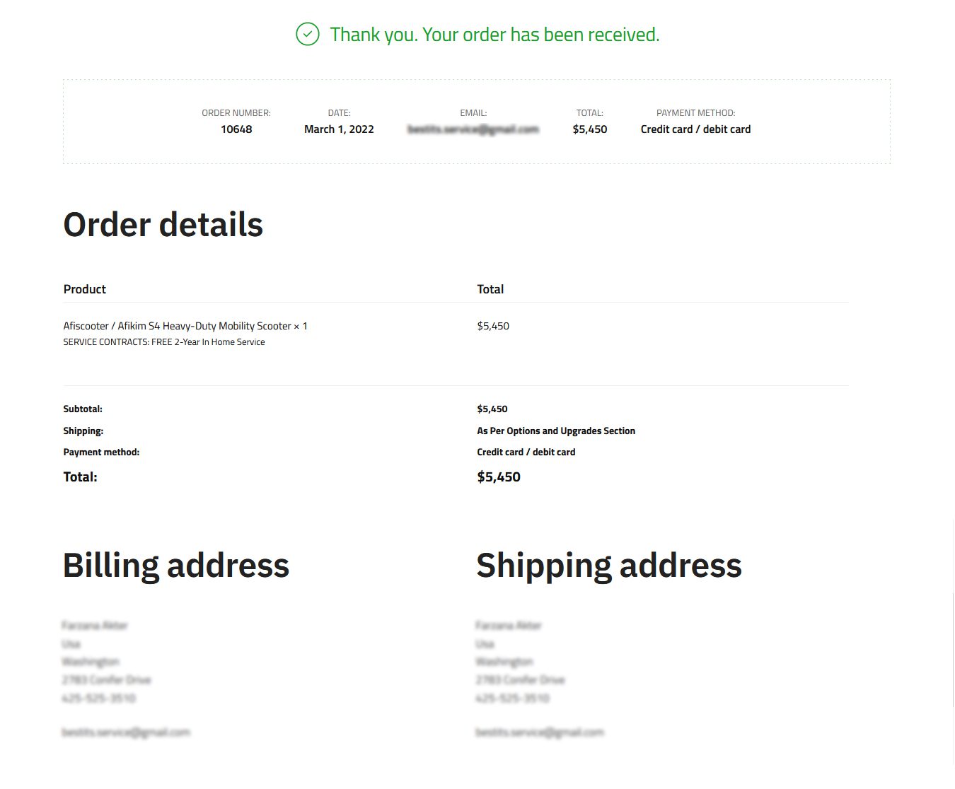 order page