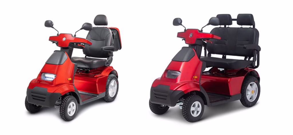 Afiscooter S4 single and dual seat seating capacity comparison
