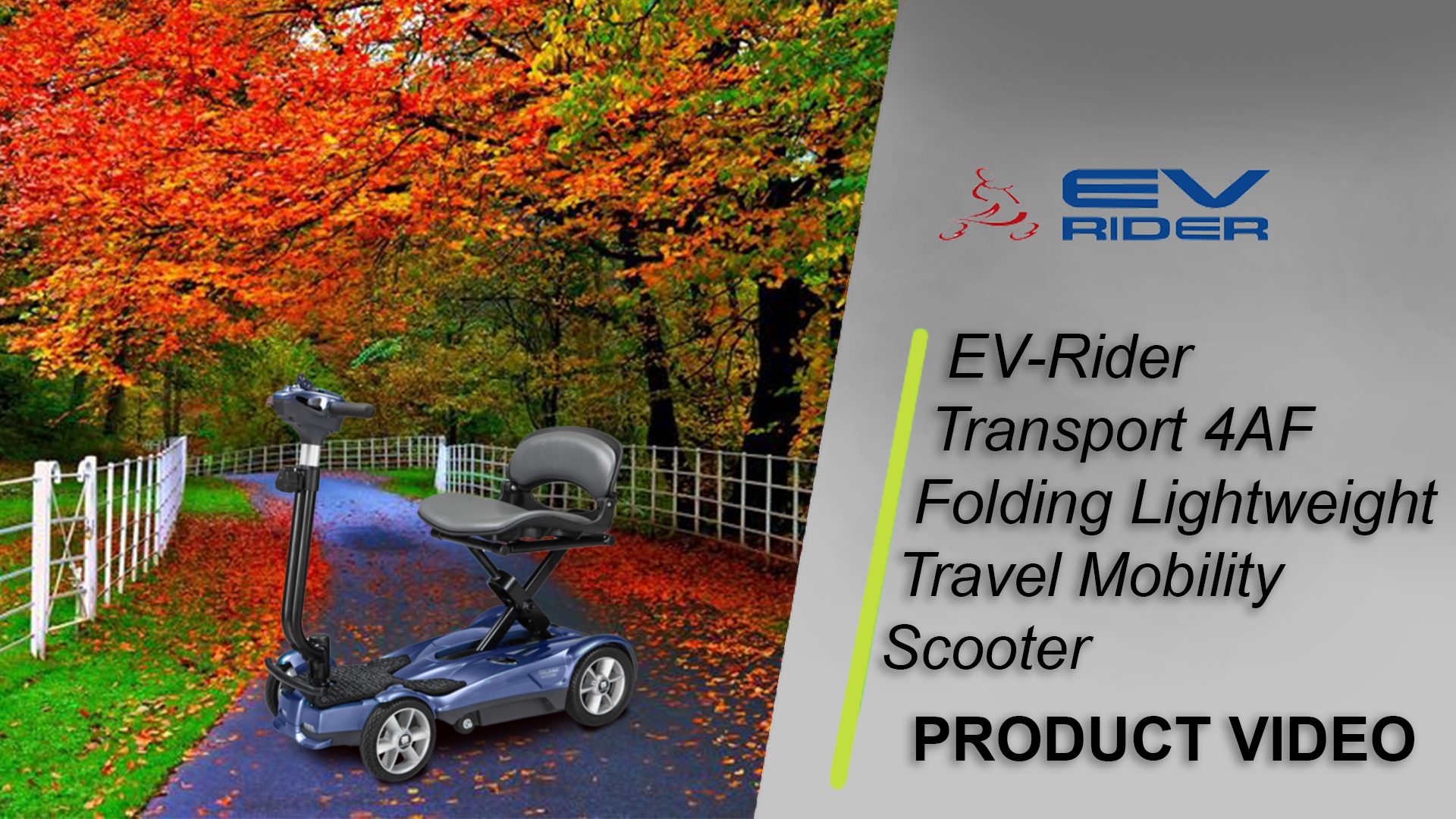 EV-Rider Transport 4AF Folding Lightweight Travel Mobility Scooter