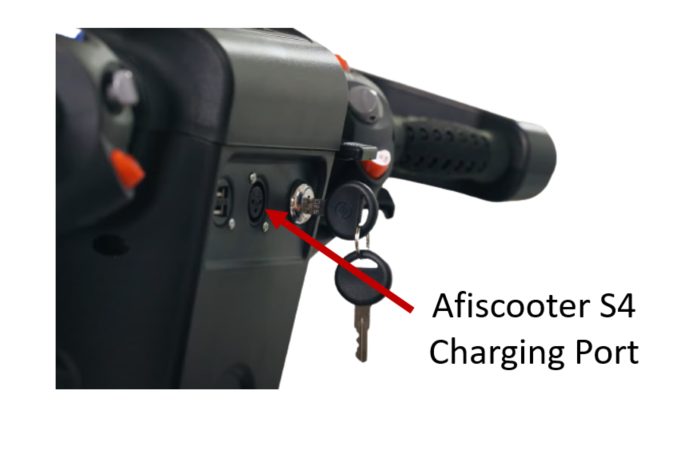 Afiscooter S4 charging port