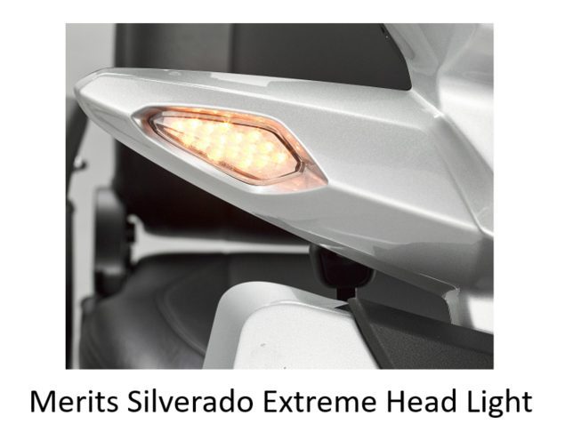 Bright LED headlight for the Merits Silverado Extreme mobility scooter