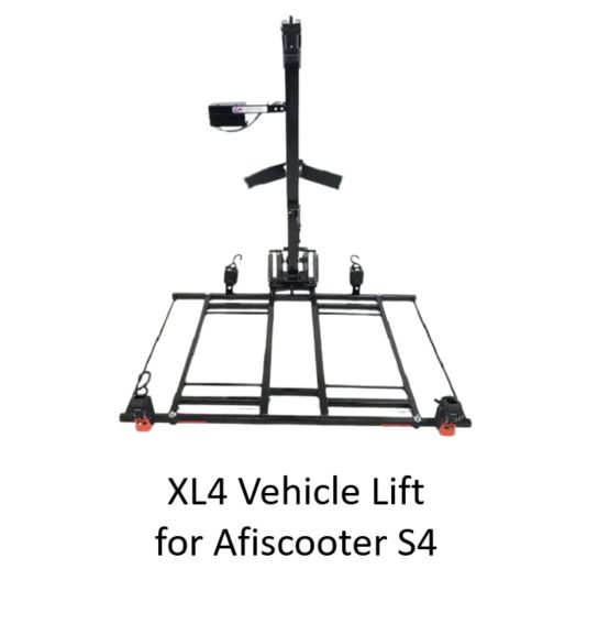 XL4 vehicle lift suited for the Afiscooter S4