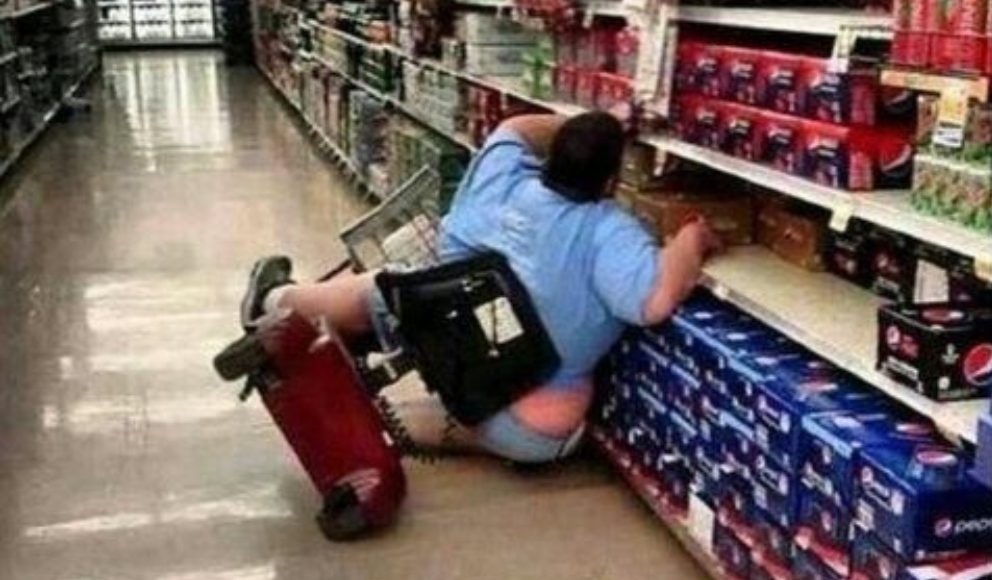 Electric shopping cart accident