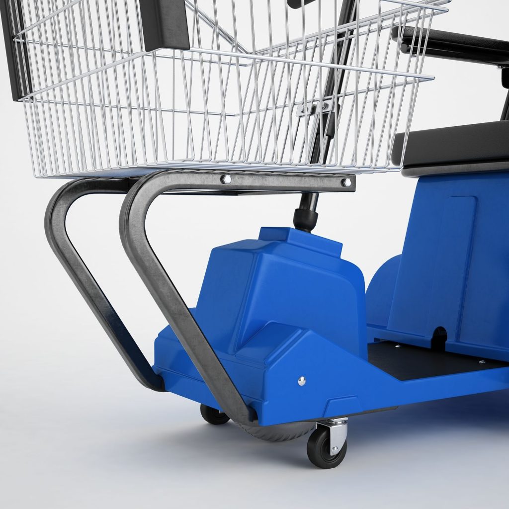 EZ Shopper 8000 front wheel close up