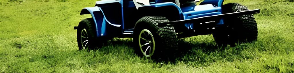 Mobility scooter on grass