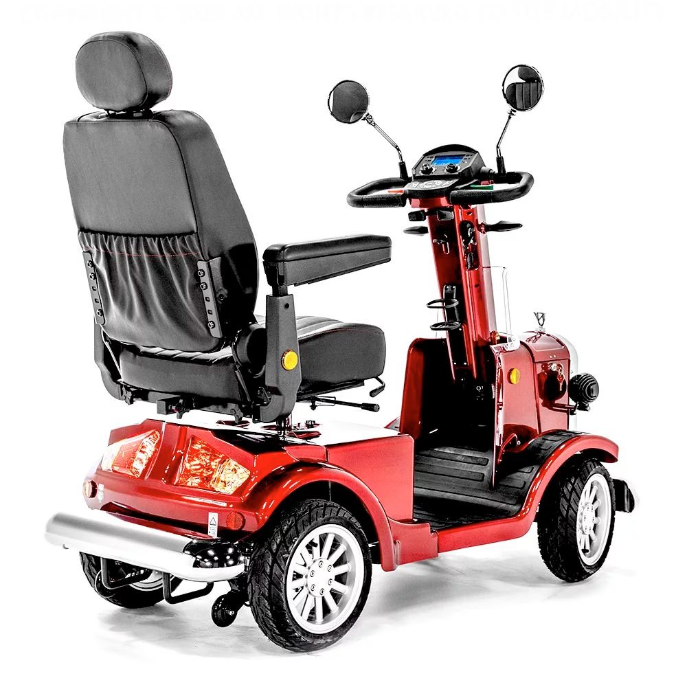 Gatsby mobility scooter in red side and back view