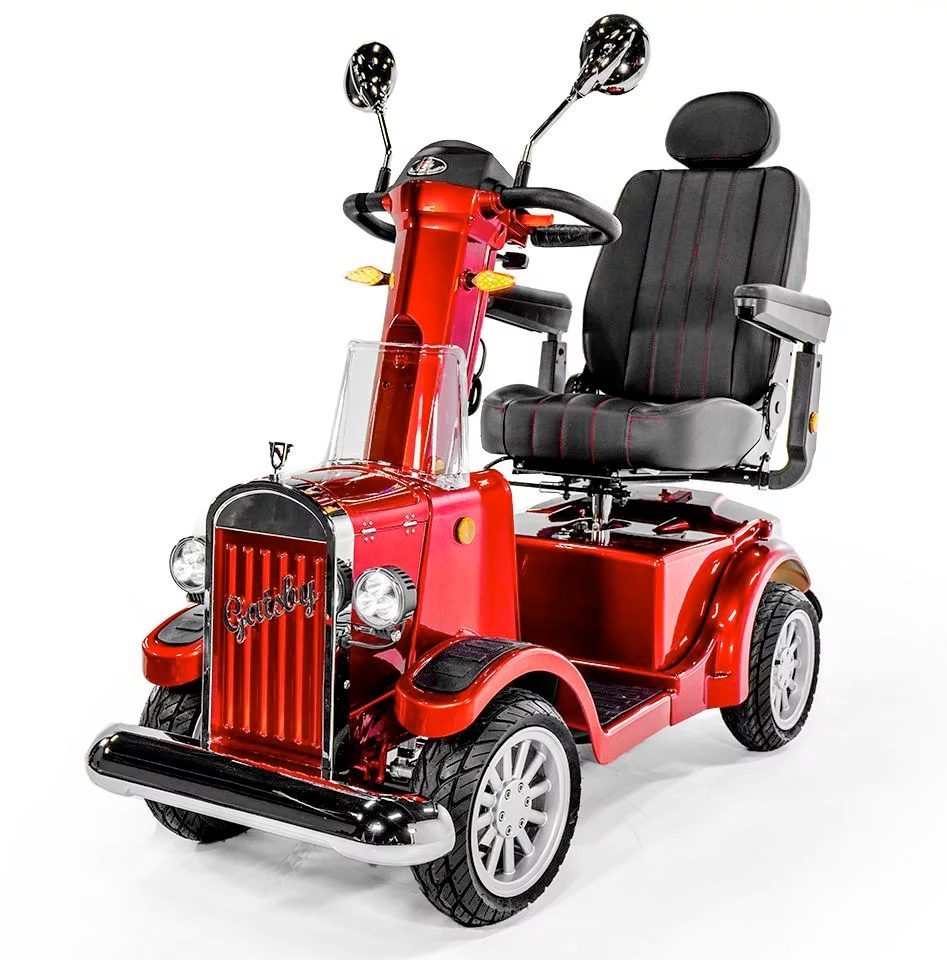 Gatsby mobility scooter in red front view