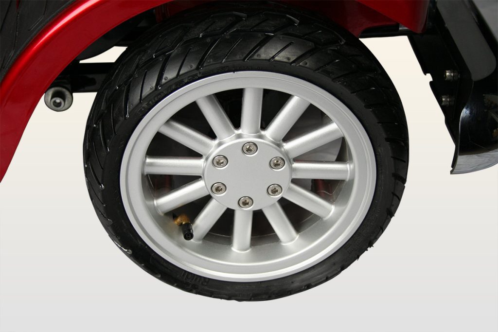 Gatsby air filled tires with 4 inch wide smooth grip traction