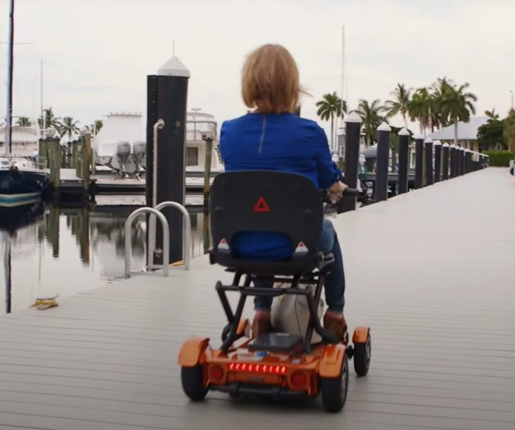 EV Rider TeQno scooter in use during a daily outing
