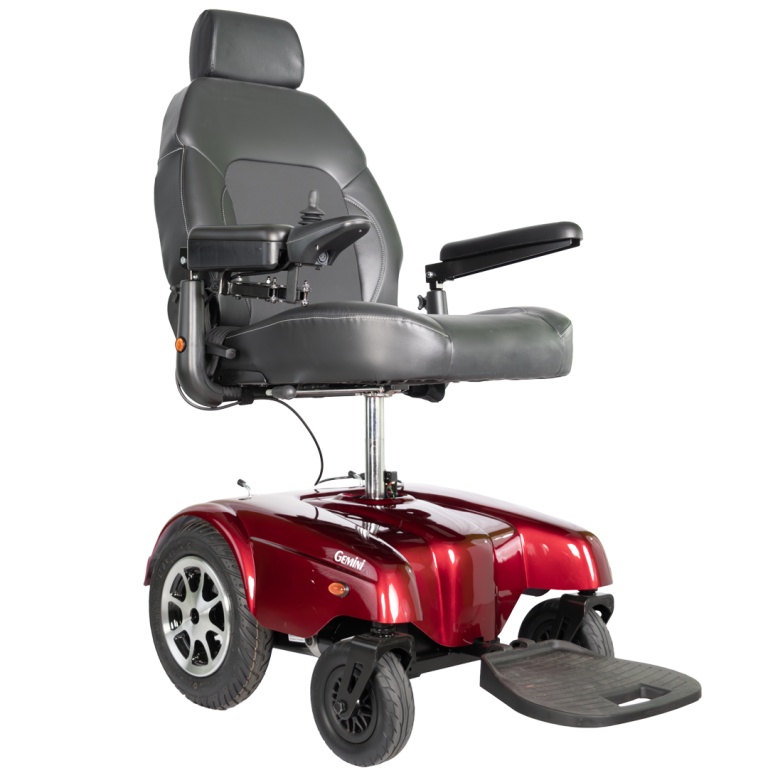 Merits Gemini P301 heavy duty power wheelchair with elevating seat