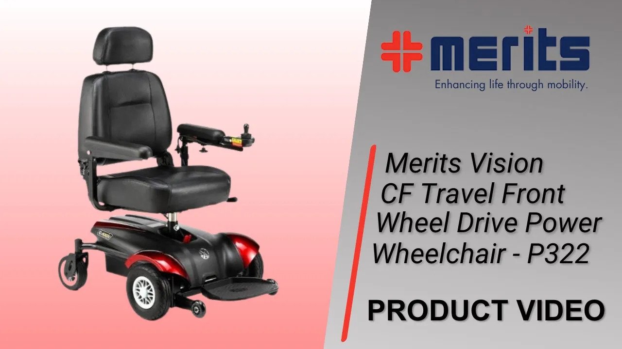 Merits Vision CF Travel Front Wheel Drive Power Wheelchair - P322