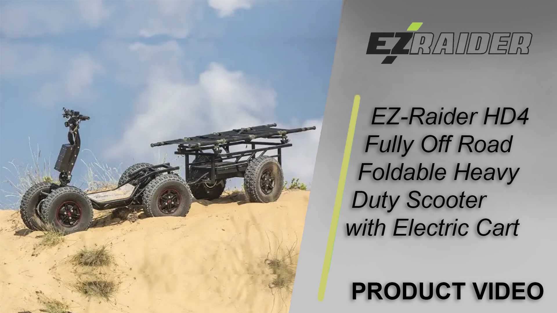 EZ-Raider HD4 Fully Off Road Foldable Heavy Duty Scooter Youtube Thumbnail