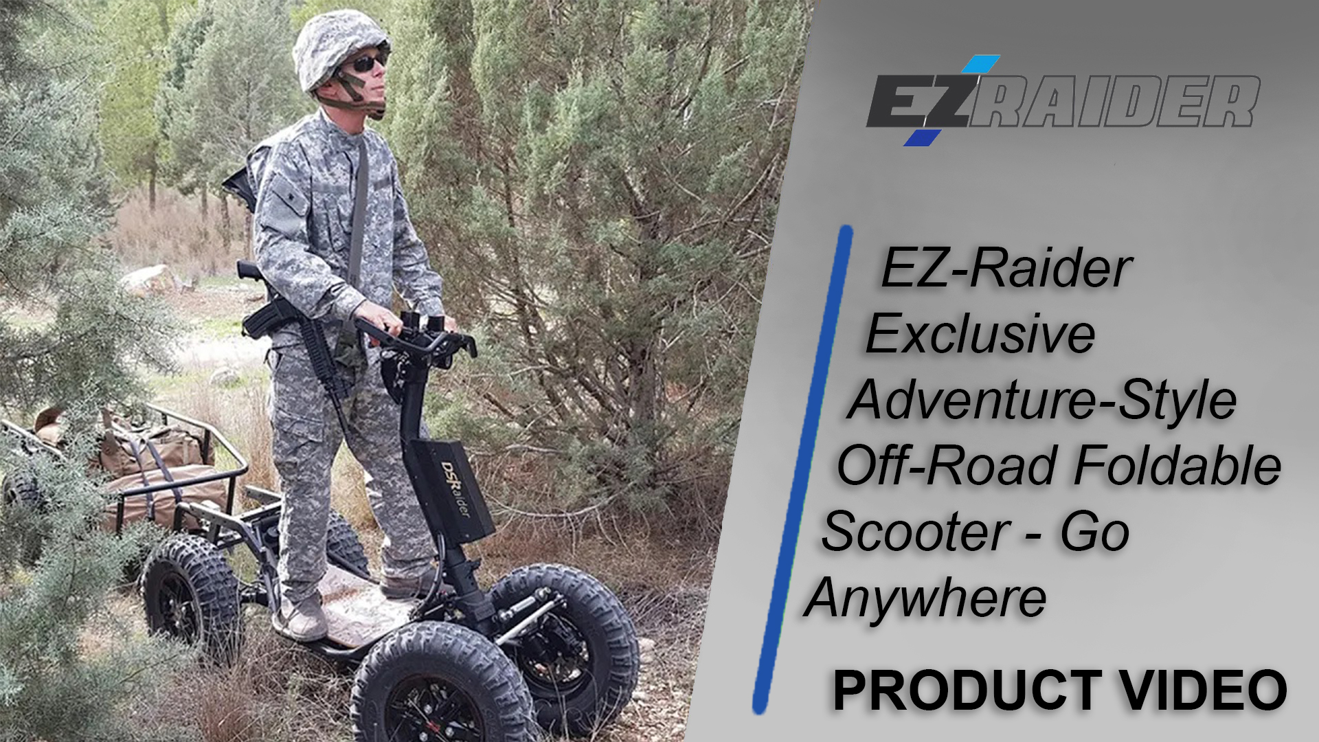 EZ-Raider LW Fully Off Road Foldable Scooter Youtube Video Thumbnail