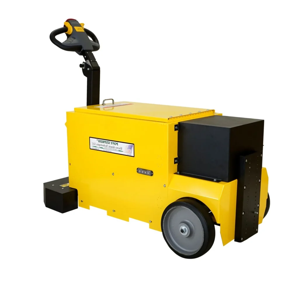 Pony Express AC electric tugger rated to pull 25,000 lb