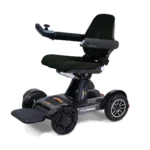 three quarter view of golden ally sport gp305 with strong carbon fiber frame padded armrests and large tires