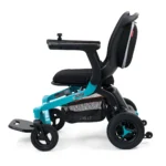 Golden Ally GP303 power chair with teal frame shown from the side