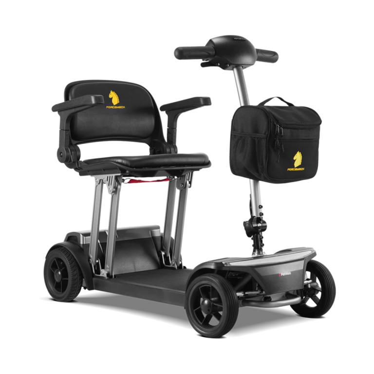 Forcemech Pathmate lightweight travel mobility scooter front side view