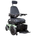 Avid by Merits Axcel Narrow P335N rehab power wheelchair profile view
