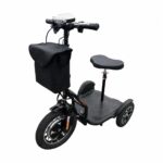 RMB Protean folding 3 wheel mobility scooter in black studio view