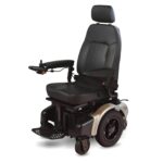 Shoprider XLR 14 mid wheel drive power wheelchair with captain seat and headrest
