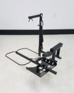 Tote Model 003 carrier showing hold down strap and drawbar mounting section