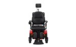 Merits Vector HD P323 power wheelchair front view showing rehab seat and headrest