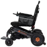 Side profile of the Bangeran Mammoth EX with joystick controller and side storage bag