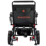 Rear view of the Bangeran Mammoth EX showing dual motors backrest pocket and anti tip wheels