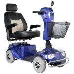 2026 Merits Pioneer 4 S141 Mobility Scooter side view blue