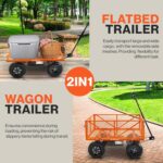 SuperHandy Electric Garden Cart Pro - 5.7 Cu Ft, Convertible Flatbed, 440lb Load view 3