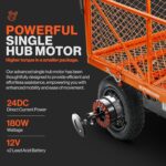 SuperHandy Electric Garden Cart Pro - 5.7 Cu Ft, Convertible Flatbed, 440lb Load view 4