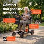 SuperHandy Explorer Prime 4-Wheel Mobility Scooter, Foldable All-Terrain Power Chair with Dual 48V Batteries and Aluminum Frame view 4