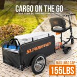 SuperHandy Foldable Wagon - Lightweight, 155 lbs Capacity, Tool-Free Assembly, Compatible with SuperHandy/G Mobility Scooters view 3