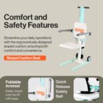 SuperHandy GoRise FC - Electric Floor to Chair Lift Assistance - Seat Transfer, 400Lbs Weight Limit view 4