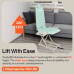 SuperHandy GoRise LT Portable Floor Lift and Bath Lift - 330 LBS Capacity, IP68 Waterproof view 4