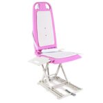 SuperHandy GoRise LT Portable Floor and Bath Lift – Pink Edition – Lightweight (19 lbs), 330 lb Capacity, IP68 Waterproof