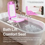 SuperHandy GoRise LT Portable Floor and Bath Lift – Pink Edition – Lightweight (19 lbs), 330 lb Capacity, IP68 Waterproof view 2