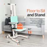 SuperHandy GoRise TX Patient Transfer Lift 500 lb Capacity, Portable Floor-to-Stand with Ergonomic Support view 9