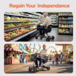 SuperHandy Passport Flex 4 Wheel Power Mobility Scooter – Quick-Disassembly Aluminum Frame, Foldable and Compact, 48V Li-Ion Battery view 8