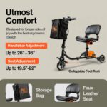 SuperHandy Passport Mobility Scooter for Adults - Foldable, 3 Wheel, Airline Travel Friendly - 6.5 Mile Range, 48V 2Ah Li-Ion Swappable Battery System (1 Li-Ion Battery) view 5