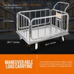 SuperHandy Platform Truck and Trailer - 1200Lb Capacity, Connects Directly to Utility Tugger view 3
