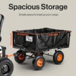 SuperHandy Towable Garden Cart - Quick Dump System, 10" Tires, Connects with Tugger Scooter view 5